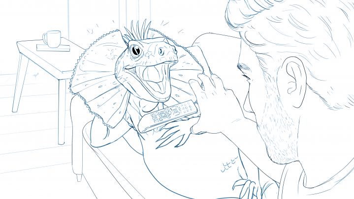 storyboard example created in Pencil Sketches of Animal Illustrations