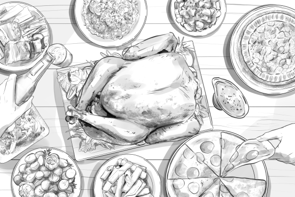 storyboard example created in Pencil Sketches of Food and Drink Illustrations