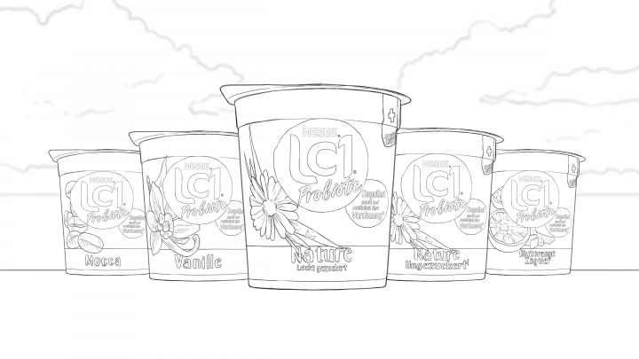 storyboard example created in Tight Pencil Sketches of Product Illustrations