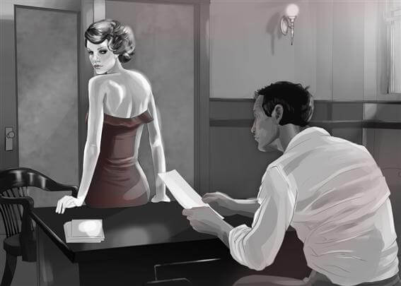In House storyboard example created in Spot Color of Retro Illustrations