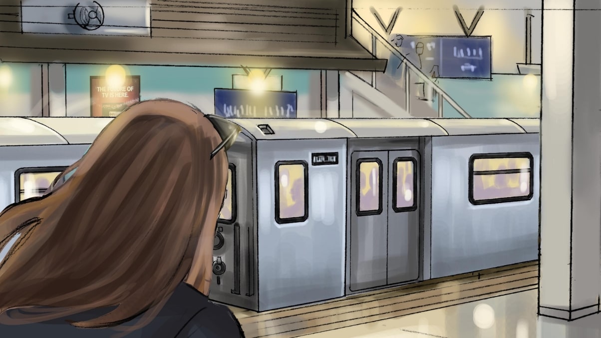 Coke Subway Animatic Storyboard example4