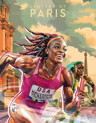 storyboard example created in AI Generated of Sports Illustration