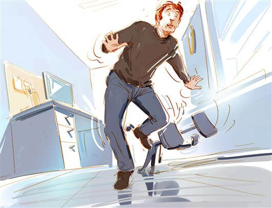 storyboard example created in loose color of expressions
