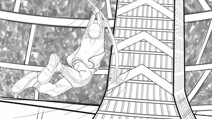 storyboard example created in Pencil Sketches of 