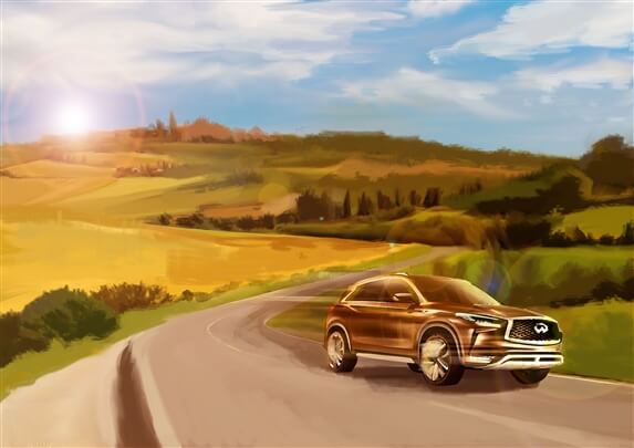 storyboard example created in digital painting of landscapes