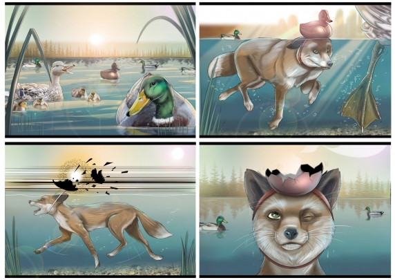 animals  storyboard example created in tight colour of animals