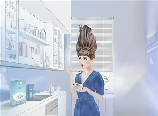 nivea storyboard example created in tight colour of fashion illustration