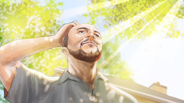 storyboard example created in Tight Color of Men Illustrations