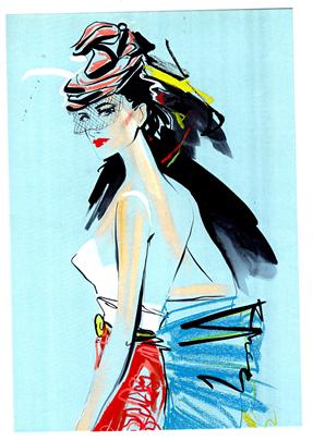 storyboard example created in retro of fashion illustration