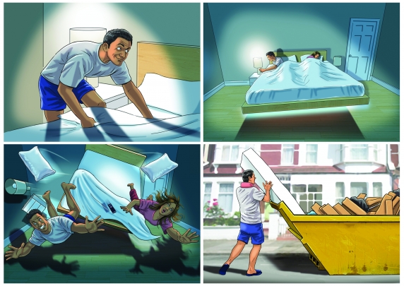 storyboard example created in Loose Color Illustrations of Storyboard Examples