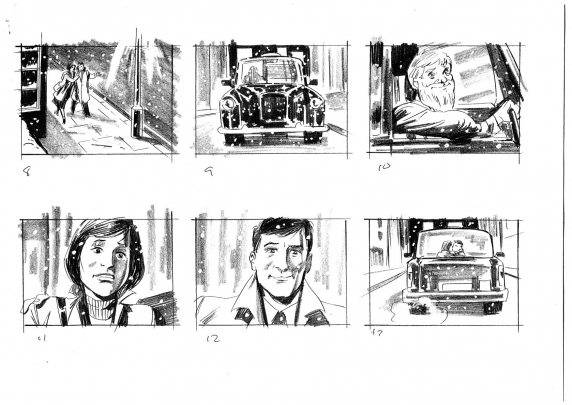 2019 storyboard example created in pencil sketches of sequential