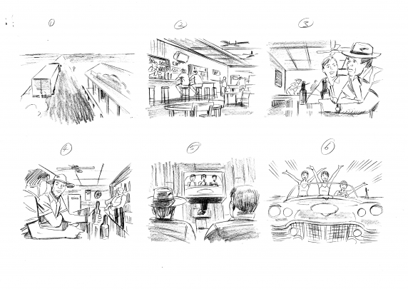 unknown storyboard example created in Pencil Sketches of Storyboard Examples