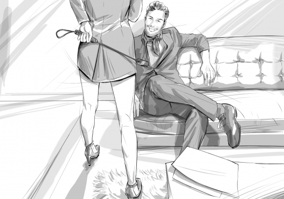 storyboard example created in Tight Pencil Sketches of 