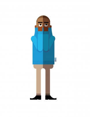storyboard example created in vector illustration of character design