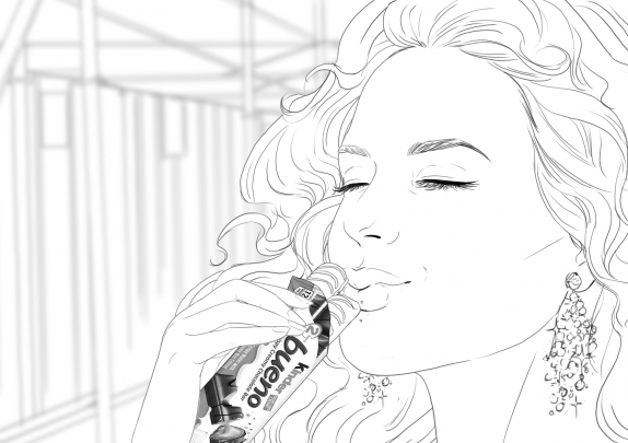 storyboard example created in Tight Pencil Sketches of Women Illustrations